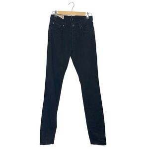 Imogene Willie Size 29 GRIFFIN Black Slim Jeans High‎ Rise 32" Inseam Jeans